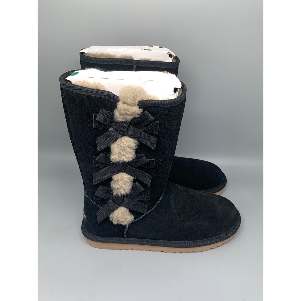 Koolaburra by UGG Victoria Tall Black Suede Boots 1015875 Women's Sz 6 NWT